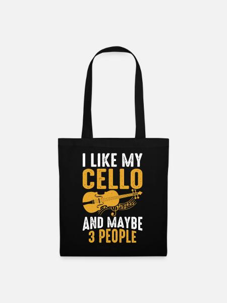 Cello Cellist - Stoffbeutel - Schwarz