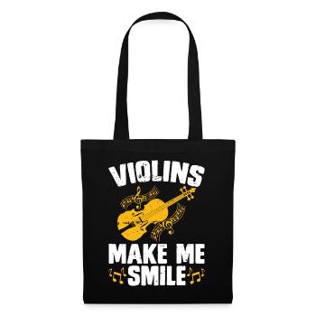 Violoniste violoniste - Sac en tissu - noir - Devant
