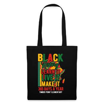 Black History Month Black History - Stoffbeutel - Schwarz - Vorne