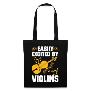 Violoniste violoniste - Sac en tissu - noir - Devant
