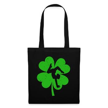 Gymnaste Saint-Patrick Trèfle irlandais - Sac en tissu - noir - Devant