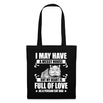 Chat persan Chat Amoureux Propriétaire de chat Persan Longhair C - Sac en tissu - noir - Devant