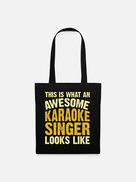 Karaoke Singen - Stoffbeutel - Schwarz