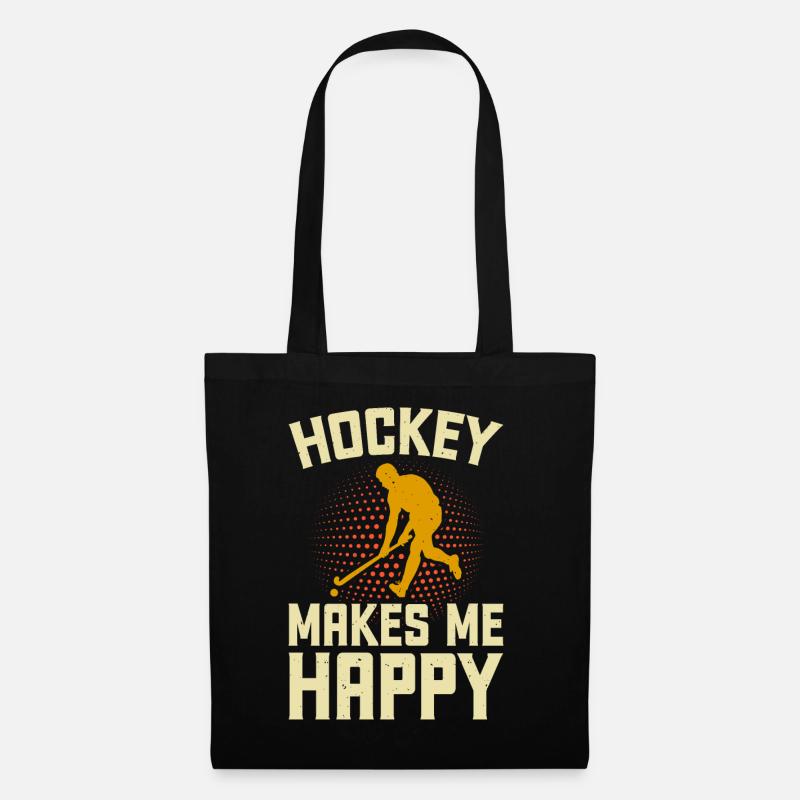 Hockey Eishockey Ice Hockey - Stoffbeutel - Schwarz