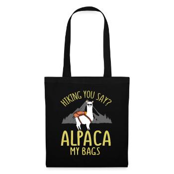 Fête des pères Cadeau Randonnée Alpaga Pun - Sac en tissu - noir - Devant