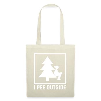 Je fais dehors Panneau de fille, Camping Randonnée en plein air - Sac en tissu - nature - Devant