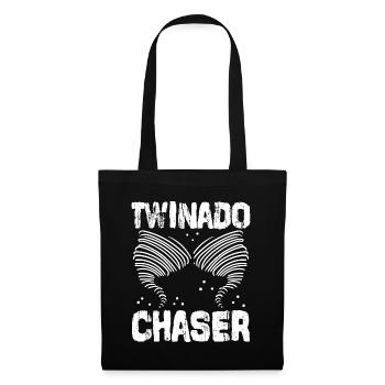 Twinado Chaser Drôle Maman Papa Parents jumeaux - Sac en tissu - noir - Devant