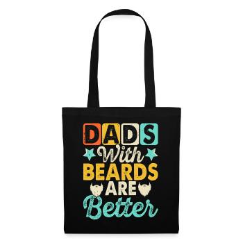 Daddy with a beard - Tote Bag - black - Front