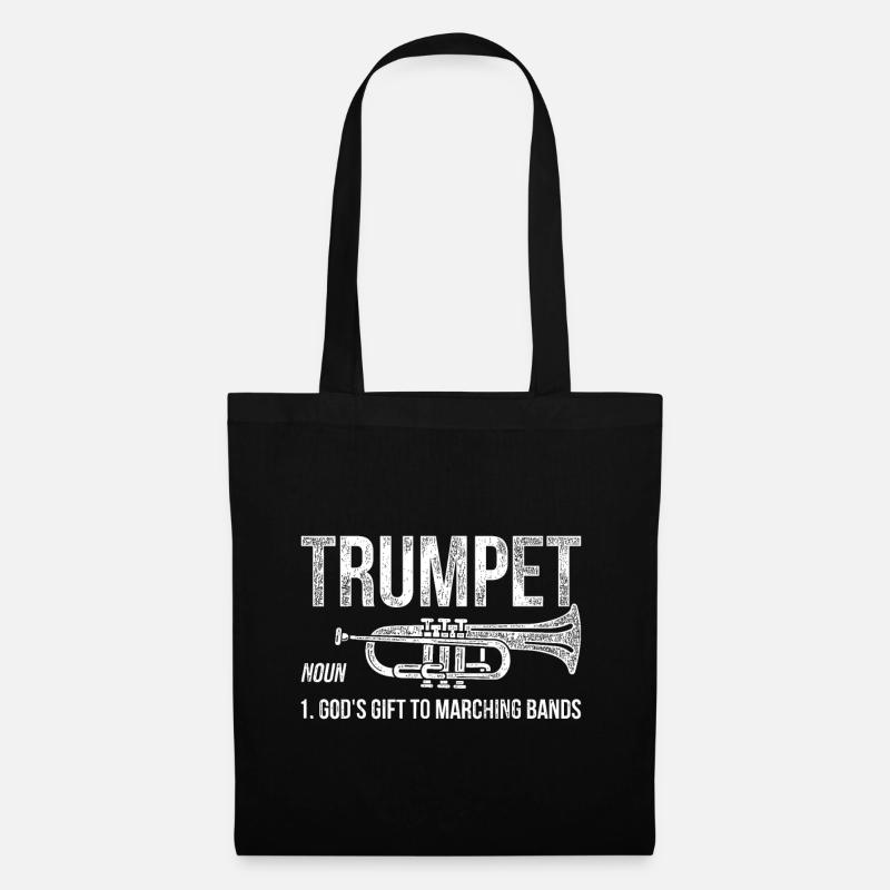 Geschenk an Marching Band Trompete - Stoffbeutel - Schwarz
