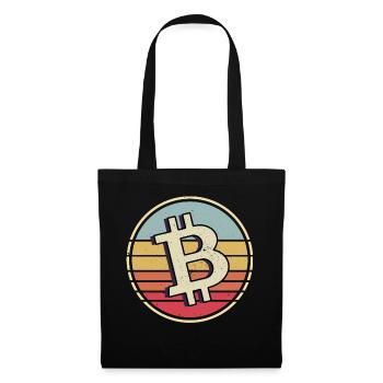 Bitcoin Krypto Kryptowährung - Stoffbeutel - Schwarz - Vorne
