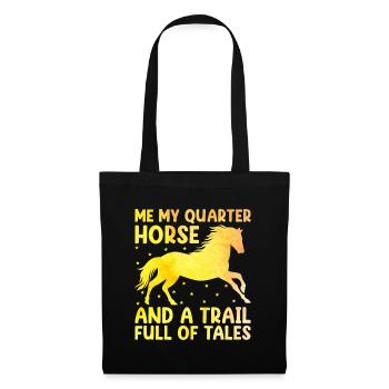 American Quarter Horse Equestrian Horse Lover Hors - Sac en tissu - noir - Devant