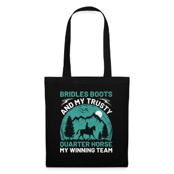 American Quarter Horse Equestrian Horse Lover Hors - Tote Bag - black - Front