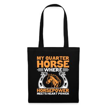 American Quarter Horse Equestrian Horse Lover Hors - Sac en tissu - noir - Devant
