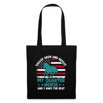 American Quarter Horse Equestrian Horse Lover Hors - Sac en tissu - noir - Devant