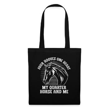 Quarter Horse Américain Équitation Horse Lover Hors - Sac en tissu - noir - Devant