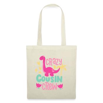 Crazy Cousin Crew Girls Dino Dinosaurier - Stoffbeutel - Natur - Vorne
