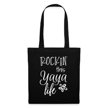 Rockin This Life Cute Yaya Cadeau graphique - Sac en tissu - noir - Devant