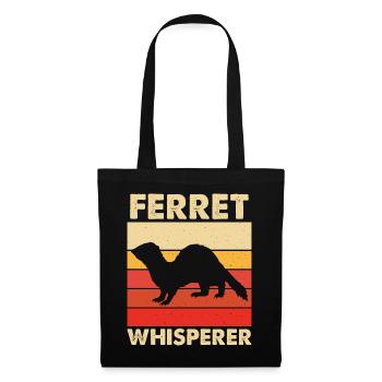 Frettchen - Stoffbeutel - Schwarz - Vorne