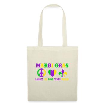 Peace Love Mardi Gras - Sac en tissu - nature - Devant