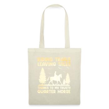 American Quarter Horse Reitpferd Liebhaber Hors - Stoffbeutel - Natur - Vorne