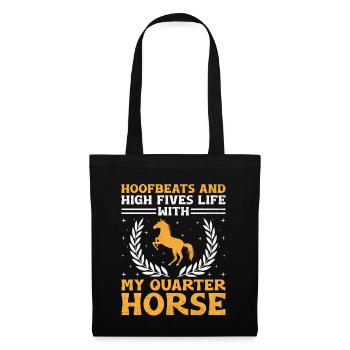 American Quarter Horse Equestrian Horse Lover Hors - Sac en tissu - noir - Devant
