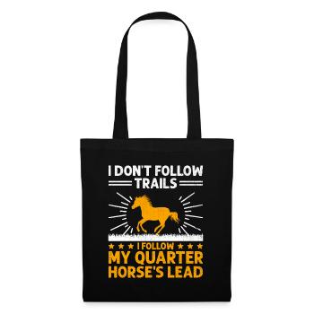 American Quarter Horse Equestrian Horse Lover Hors - Sac en tissu - noir - Devant