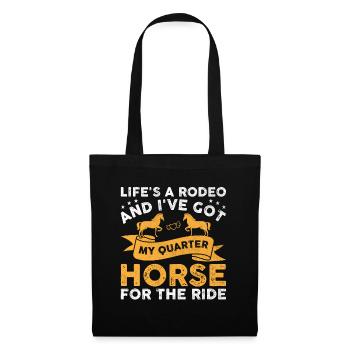 American Quarter Horse Equestrian Horse Lover Hors - Sac en tissu - noir - Devant