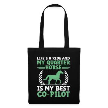 American Quarter Horse Equestrian Horse Lover Hors - Tote Bag - black - Front