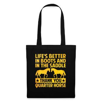 American Quarter Horse Equestrian Horse Lover Hors - Tote Bag - black - Front