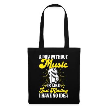 Chanteur chanteur - Sac en tissu - noir - Devant
