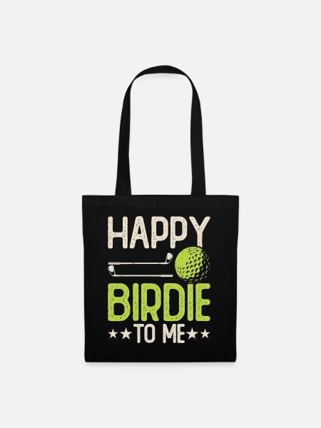 Golf Golfer - Stoffbeutel - Schwarz