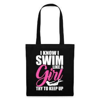 Flotteur de natation - Sac en tissu - noir - Devant