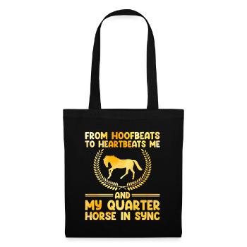 American Quarter Horse Reitpferd Liebhaber Hors - Stoffbeutel - Schwarz - Vorne