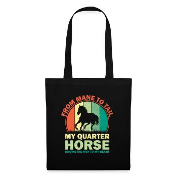 American Quarter Horse Equestrian Horse Lover Hors - Tote Bag - black - Front