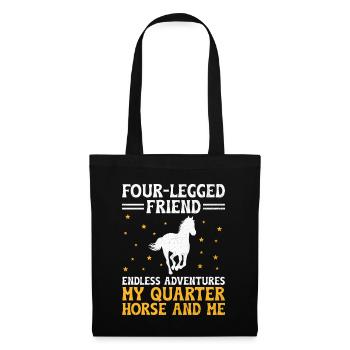American Quarter Horse Reitpferd Liebhaber Hors - Stoffbeutel - Schwarz - Vorne