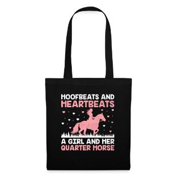 American Quarter Horse Equestrian Horse Lover Hors - Sac en tissu - noir - Devant