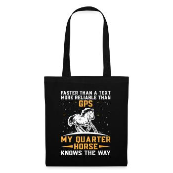 American Quarter Horse Equestrian Horse Lover Hors - Tote Bag - black - Front