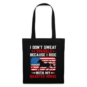 American Quarter Horse Equestrian Horse Lover Hors - Sac en tissu - noir - Devant
