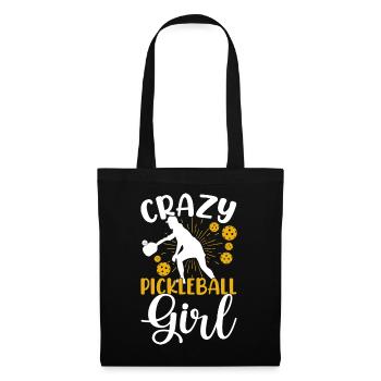Pickleball - Sac en tissu - noir - Devant