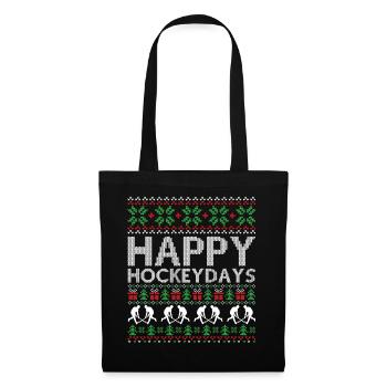 Hockey Moche Noël - Sac en tissu - noir - Devant