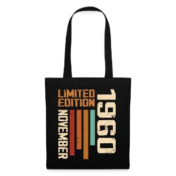 1960 November Birthday present. November 1960 - Tote Bag - black - Front