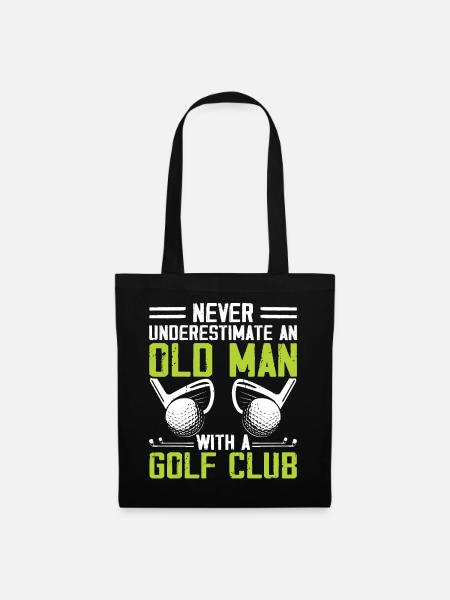 Golf Golfer - Stoffbeutel - Schwarz