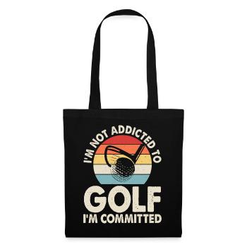 Golf golfeur - Sac en tissu - noir - Devant