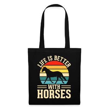 Horses - Tote Bag - black - Front