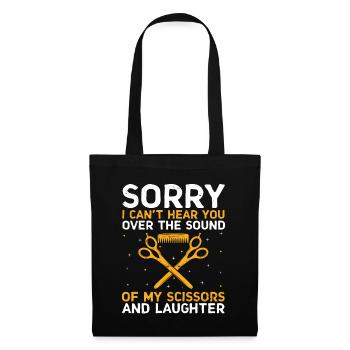 Coiffeur Coiffeur Coiffeur Coiffure Coiffure - Sac en tissu - noir - Devant