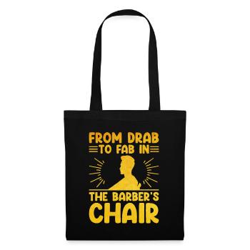 Coiffeur Coiffeur Coiffeur Coiffure Coiffure - Sac en tissu - noir - Devant