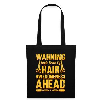 Coiffeur Coiffeur Coiffeur Coiffure Coiffure - Sac en tissu - noir - Devant