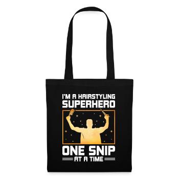 Coiffeur Coiffeur Coiffeur Coiffure Coiffure - Sac en tissu - noir - Devant