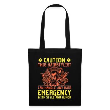 Coiffeur Coiffeur Coiffeur Coiffure Coiffure - Sac en tissu - noir - Devant