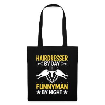 Coiffeur Coiffeur Coiffeur Coiffure Coiffure - Sac en tissu - noir - Devant